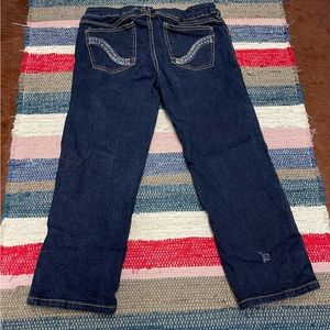 Vintage y2K Baby Phat Dark Wash Low Rise Capri Jeans Size 11 (32Wx21I”)